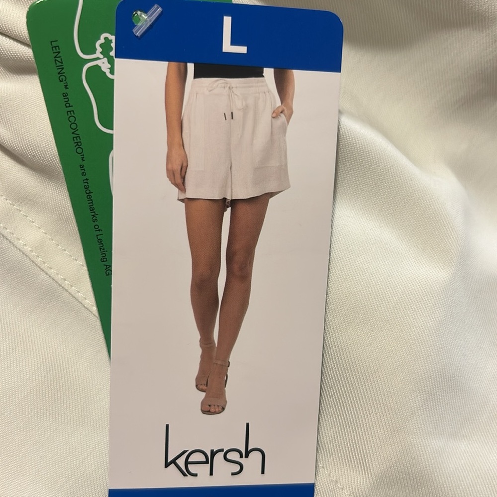 Kersh women’s shorts white size L EcoVero NWT